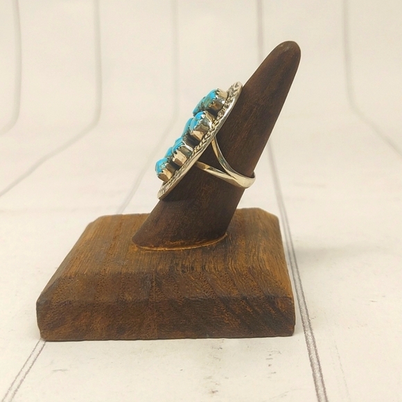 Turquoise cluster Ring - Picture 3 of 7